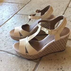 Clark’s Nude Wedge Sandals